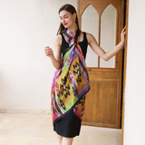 Anyyou 100% Mulberry Silk Multicolor Scarf Women Luxury Long Shawl – Beach Wear, Swimwear Cover Up, Pashmina Foulard Fashion Accessory