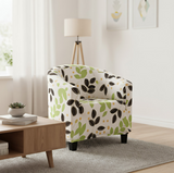 Anyseat White Leaf Chair Cover – Plain Dustproof Tub Slipcover for Home Décor