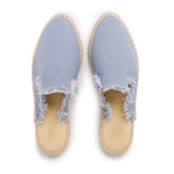 Zaragoza Eco Canvas Vegan Espadrille Mules - Denim Blue - BIANKINA