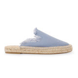 Zaragoza Eco Canvas Vegan Espadrille Mules - Denim Blue - BIANKINA