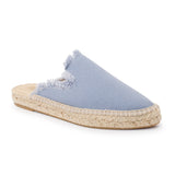 Zaragoza Eco Canvas Vegan Espadrille Mules - Denim Blue - BIANKINA