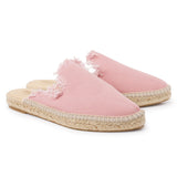 Zaragoza Eco Canvas Vegan Espadrille Mules - Pink - BIANKINA