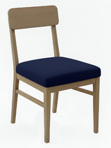 Anyseat Navy Blue Plain No Print Chair Cover – Stretch Washable Removable Seat Cover for Dining & Kitchen