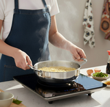 Anygleam Stock Pot Silver-L Stainless Steel HotPot Without Lid Single-Layer Cooking Soup Noodle Sea Food Home Kitchen Restaurant Tools