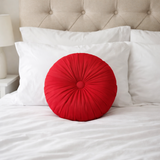 Anyhouz Pleated Round Pillow – Soft Cushion Filled Decorative Throw Pillow