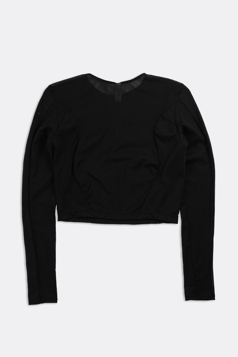 Rework Polo Wave Mesh Long Sleeve Top - L