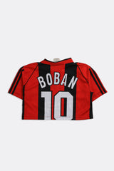 Rework A.C. Milan Crop Soccer Jersey - XS