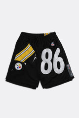 Unisex Rework Steelers NFL Jersey Shorts - Women-S, Men-XS