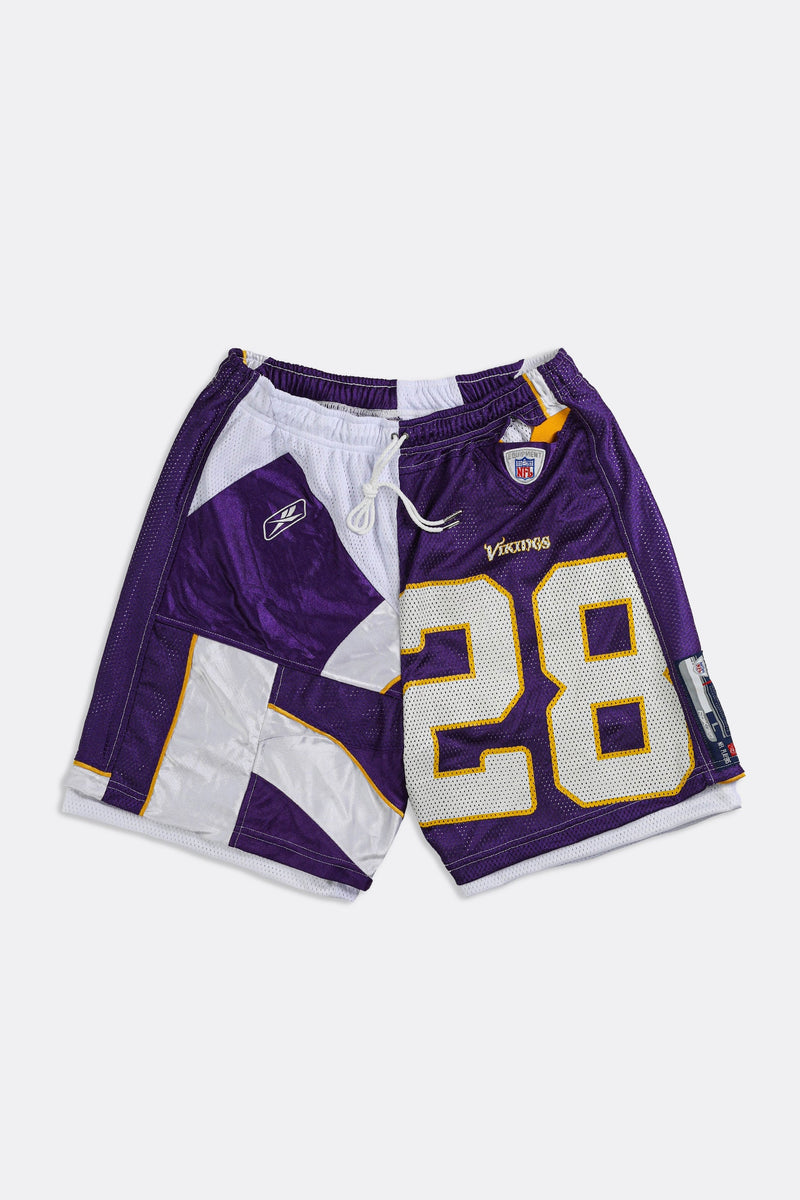 Unisex Rework Vikings NFL Jersey Shorts - Women-L, Men-M