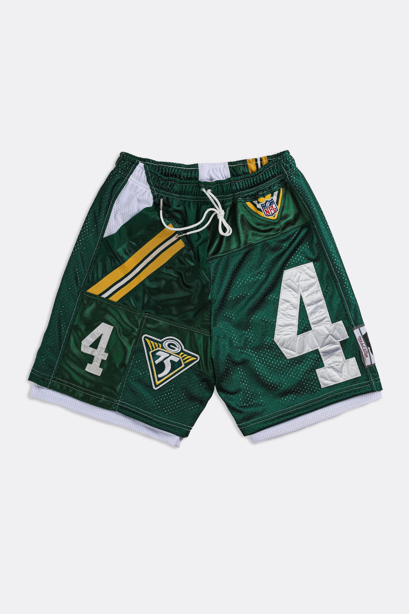 Unisex Rework Packers NFL Jersey Shorts - Women-S, Men-XS