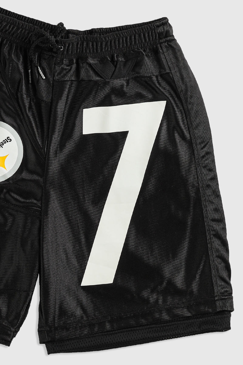 Unisex Rework Steelers NFL Jersey Shorts - Women-S, Men-XS