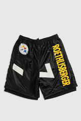 Unisex Rework Steelers NFL Jersey Shorts - Women-S, Men-XS