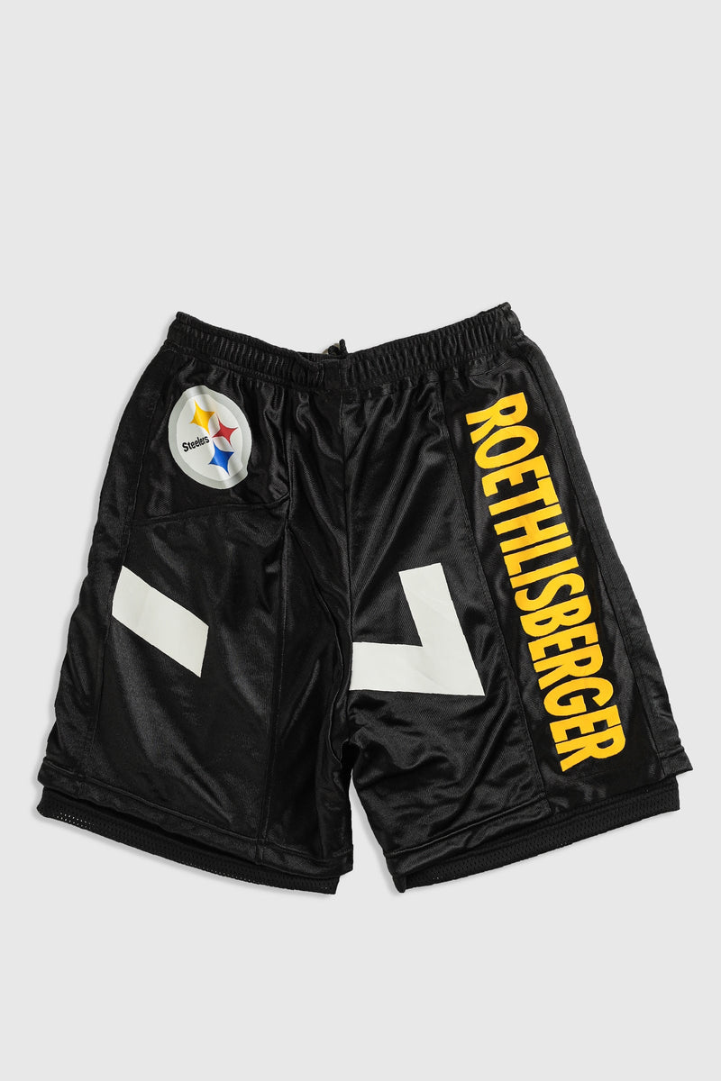 Unisex Rework Steelers NFL Jersey Shorts - Women-S, Men-XS