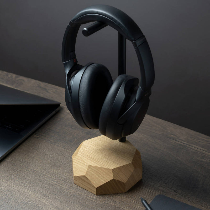 Oakywood Wooden Headphone Stand, Wooden headset holder