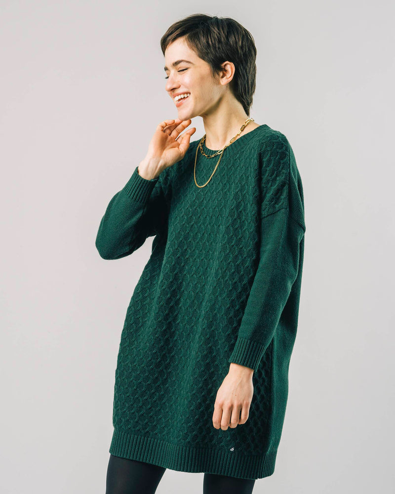Knitted Dress Dark Green