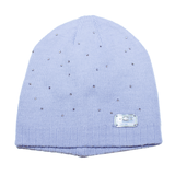 CHAMPION Embellished Rhinestone Beanie Purple Knit Girls One Size