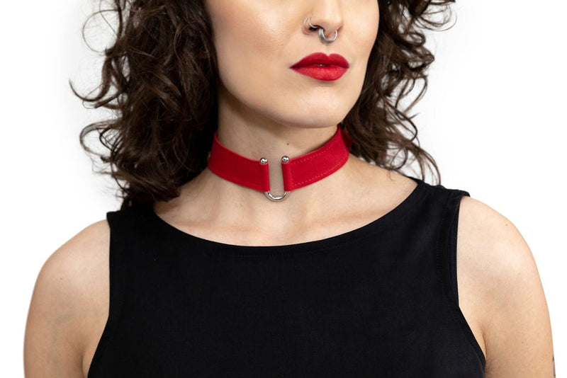 Red Suede Choker