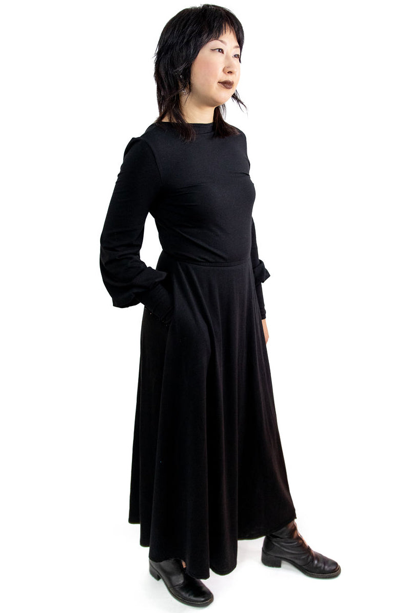 Bishop Sleeve Maxi Dress (Reversible)