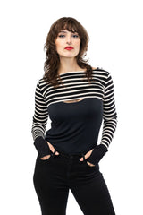 Striped Thumbhole Bolero