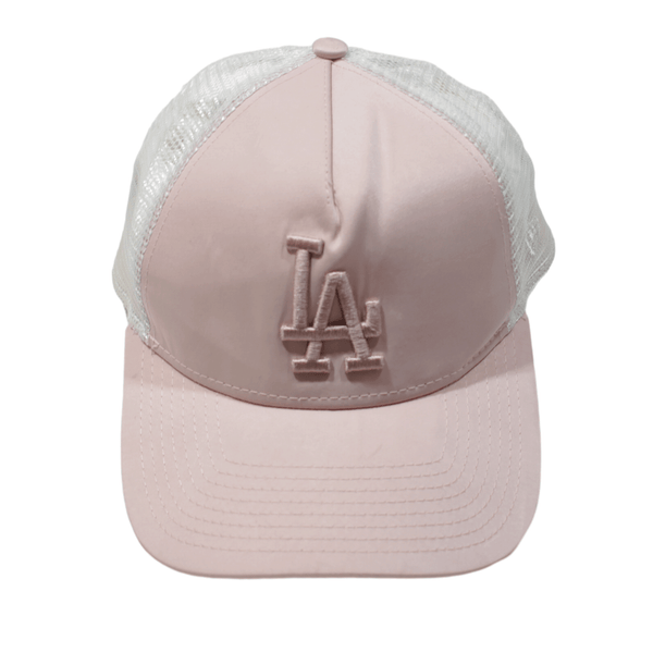 NEW ERA MLB Los Angeles Dodgers Trucker USA Snapback Cap Pink Womens One Size