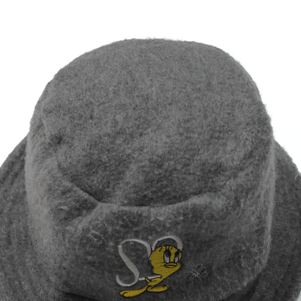 LOONEY TUNES Tweety 2000 Bucket Hat Grey Fleece Girls One Size