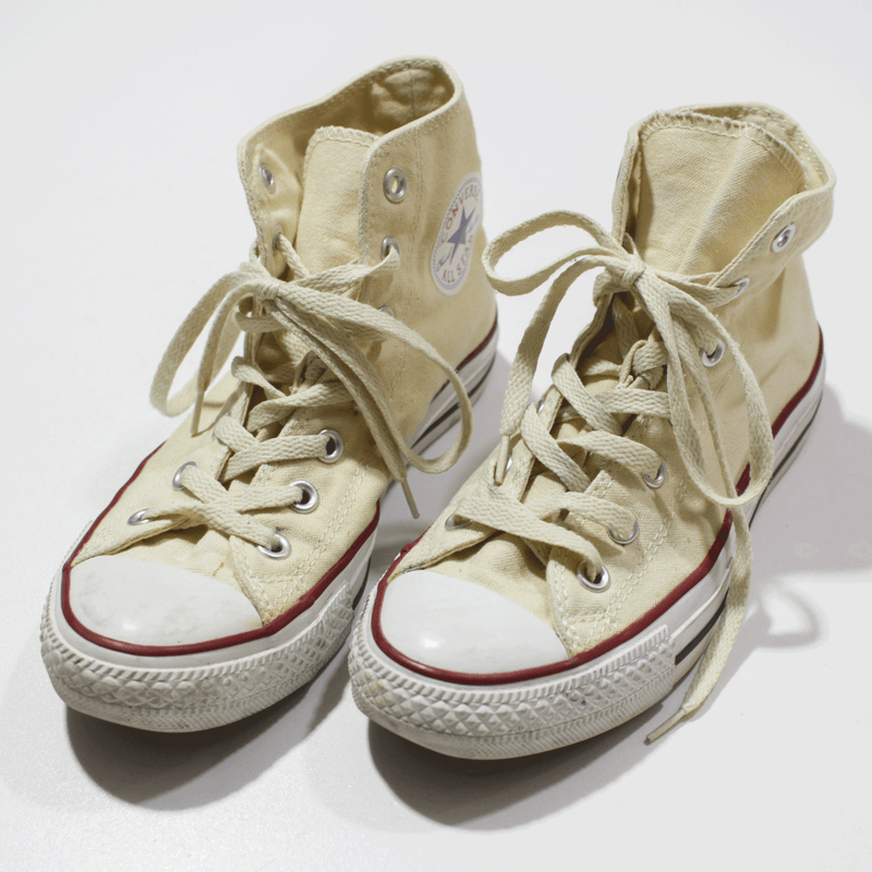 CONVERSE Sneaker Shoes Cream Womens UK 5.5