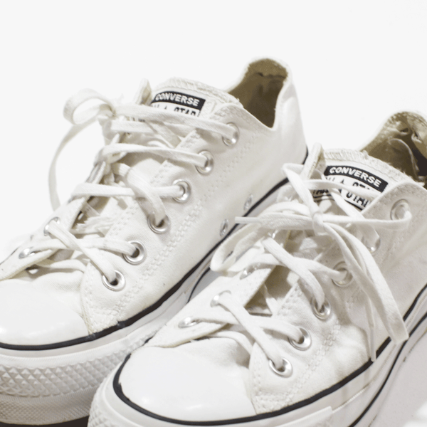 CONVERSE Platform Sneaker Shoes White Womens UK 6.5