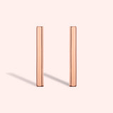 Topfoxx Jewelry Sterling Silver Bar Earrings On Fleek Rose Gold