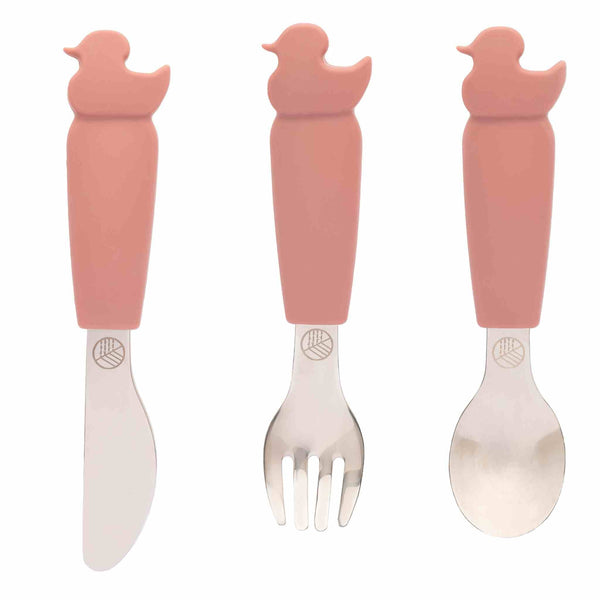 Duck Cutlery Set - 3 pieces - Rose