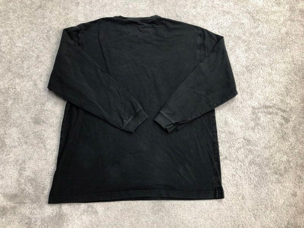 Duluth Trading T Shirt Mens X Large Black 100% Cotton Long Sleeve Crew Neck Tee