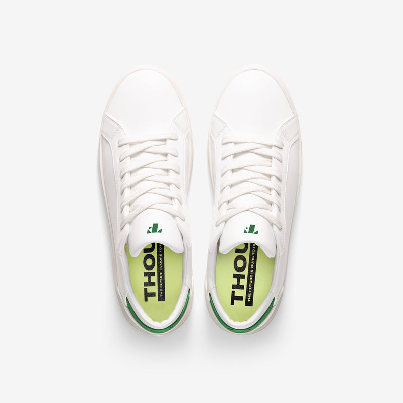 Women's Lace Up | White-Kelly Green