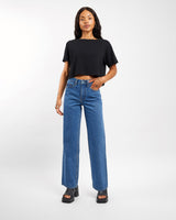 Wide leg jeans in organic mid vintage