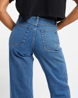 Wide leg jeans in organic mid vintage