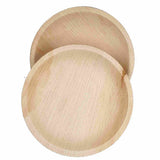 Dtocs Palm Leaf Plates 7 Inch Round (Pack 50) | Bamboo Plate Like Compostable Disposable Wedding Plates For Serving Fruits, Cake, Dessert