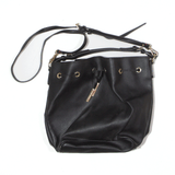 TOMMY HILFIGER Leather Look Crossbody Bag Black Womens