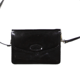 Leather Look Shoulder Bag Black Womens