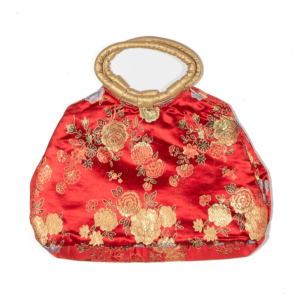 Eastern Style Clutch Bag Red Floral Womens