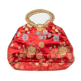 Eastern Style Clutch Bag Red Floral Womens