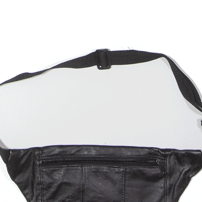 Lightweight Leather Look Bum Bag Black Womens