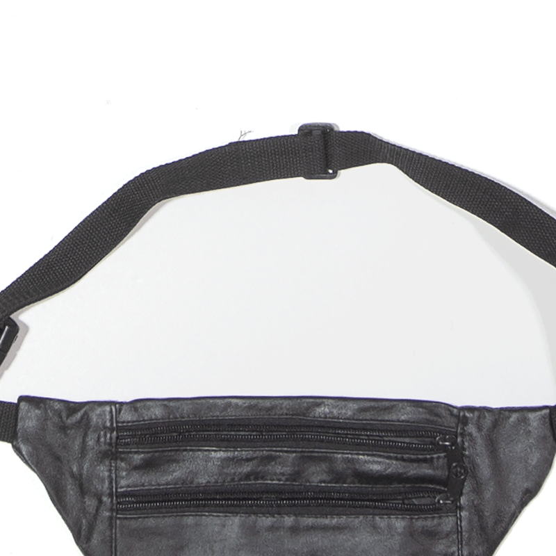 Lightweight Leather Look Bum Bag Black Womens