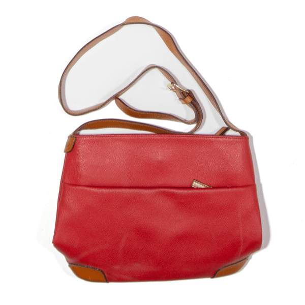 BRIGS Leather Look Shoulder Bag Red Womens