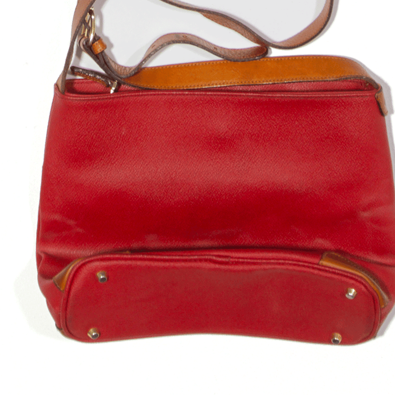 BRIGS Leather Look Shoulder Bag Red Womens