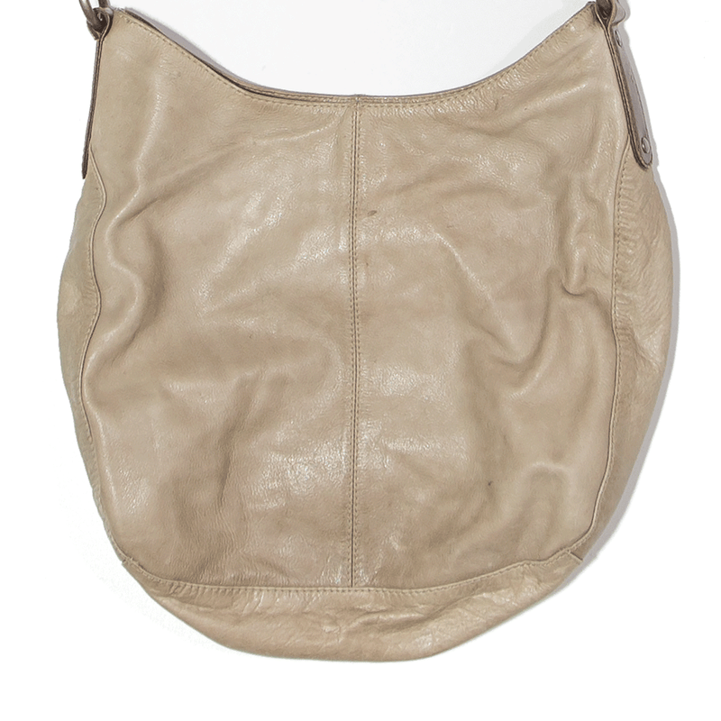 Leather Look Tote Bag Beige Womens