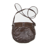 OKAY SAC Leather Look Crossbody Bag Brown Womens