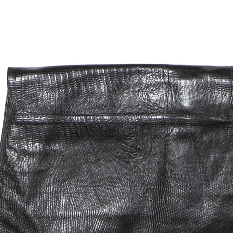 ENRICO COVERI Leather Look Clutch Bag Black Womens