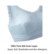 Georgia - Silk Back Support Full Coverage Wireless Organic Cotton Bra