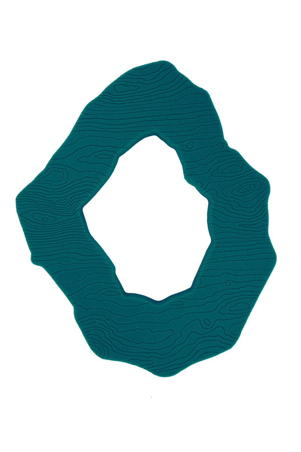 3D Printed Concentric Bangle in Dark Green