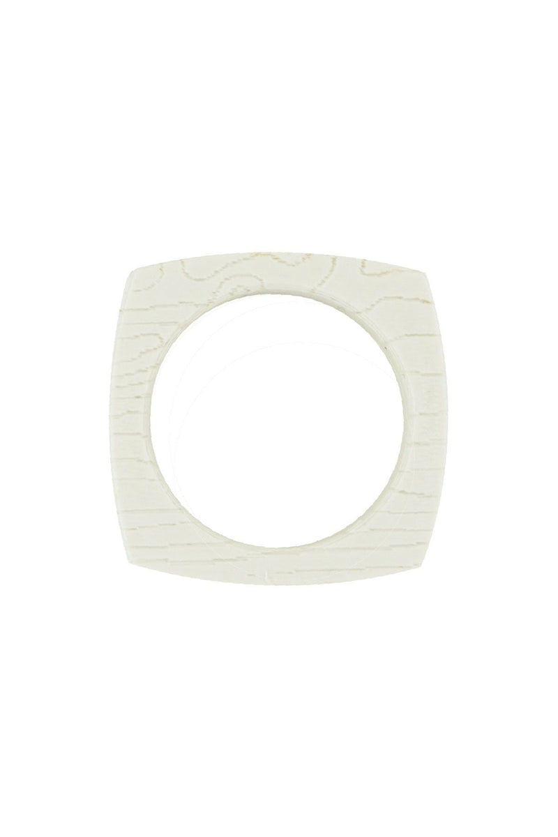 Love Hero 3D Printed Logo Ring in Arctic White