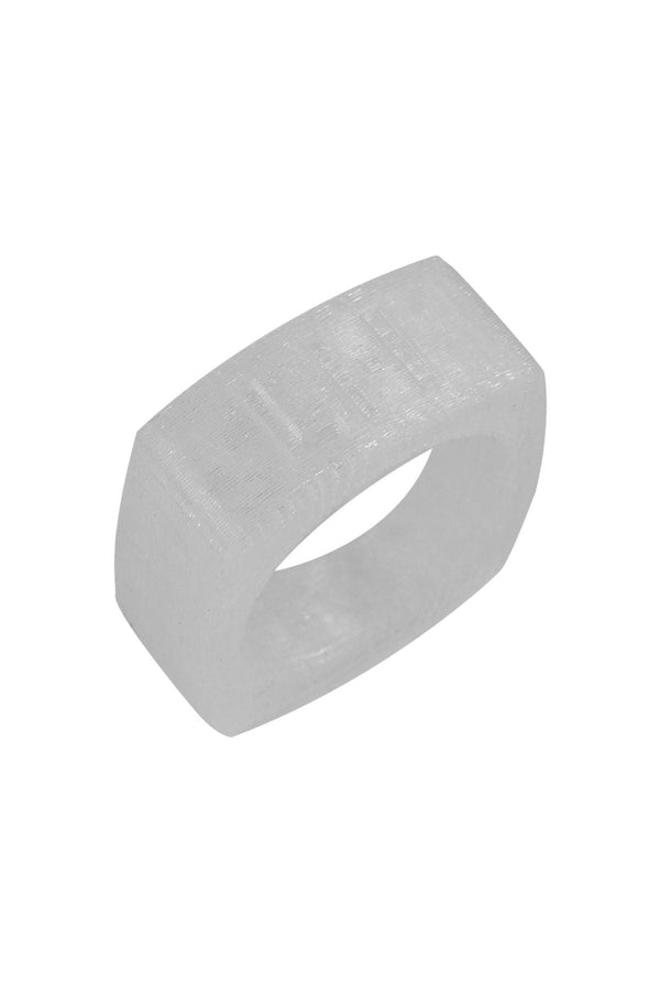 Love Hero 3D Printed Logo Ring in Crystal Clear