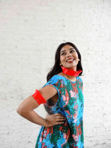 3D Printed Necklace & Headband in Red